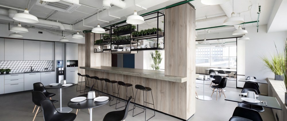 interior of modern european kitchen